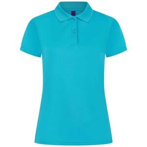 Henbury Womens/Ladies Pique Polo Shirt / Turquoise
